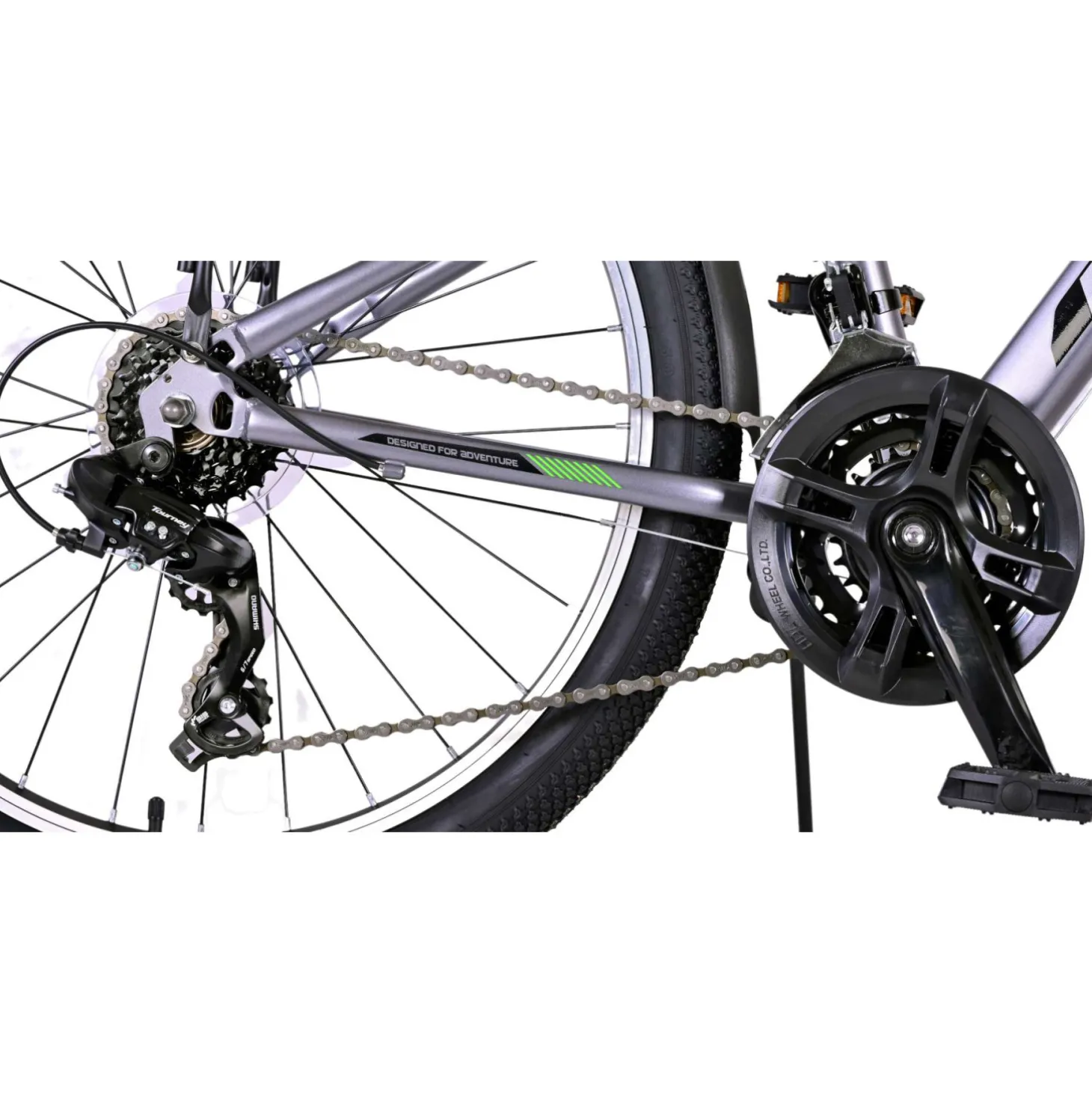 Volare Cross Fiets - 24" - Grijs - 18 versnellingen - Twee h