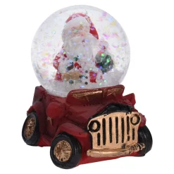 Waterbal Kerstfiguur in Auto, 6,5cm