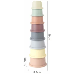 Waterval Bekers Pastel, 8dlg.