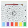 Waterverfkleurblok Volwassenen - Mandala's - incl Penseel en 6 kleuren waterverf