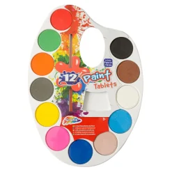 Waterverfpalet, 12 Kleuren