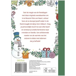 Wenskaarten om in te kleuren - Merry Christmas