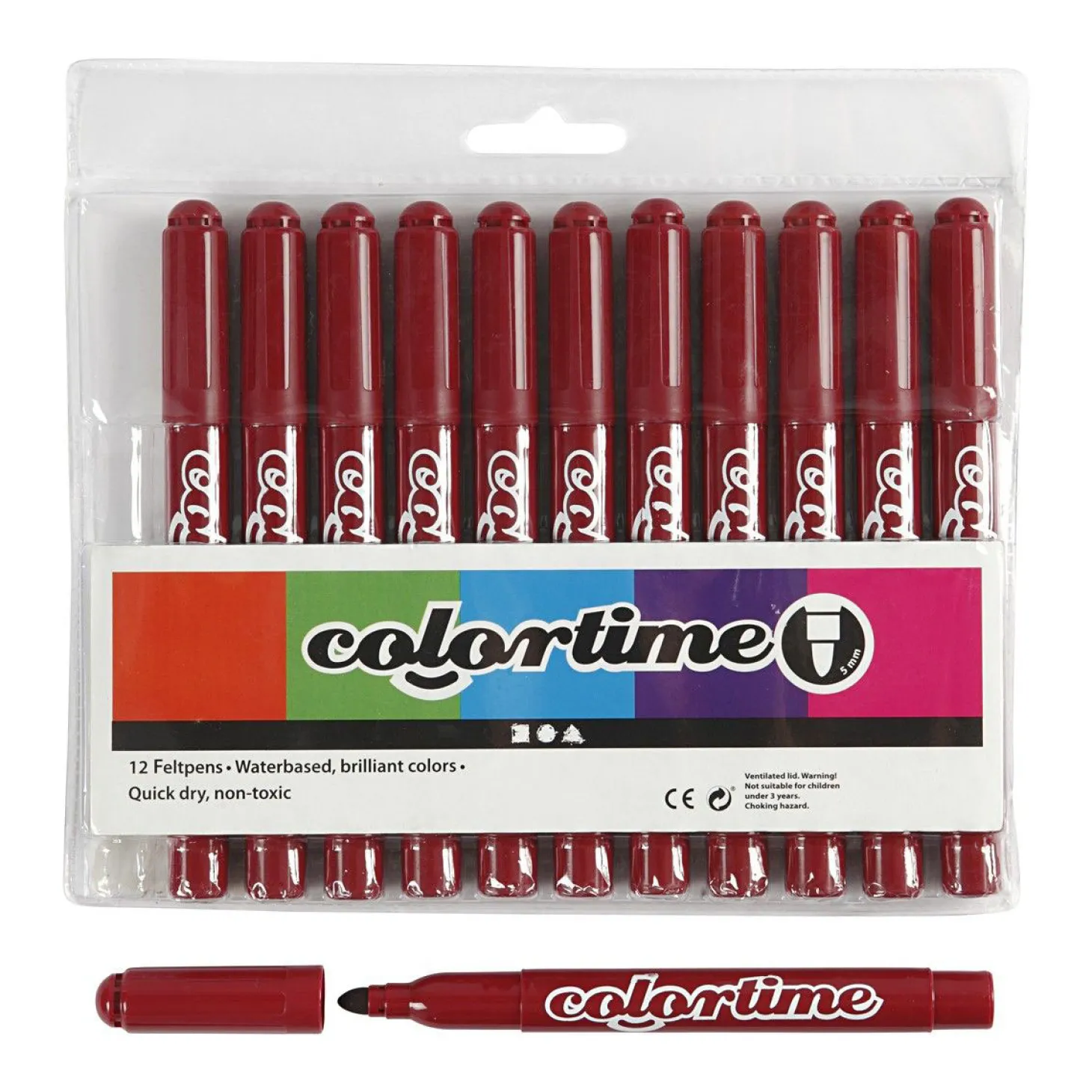 Wijnrode Jumbo Stiften, 12st.