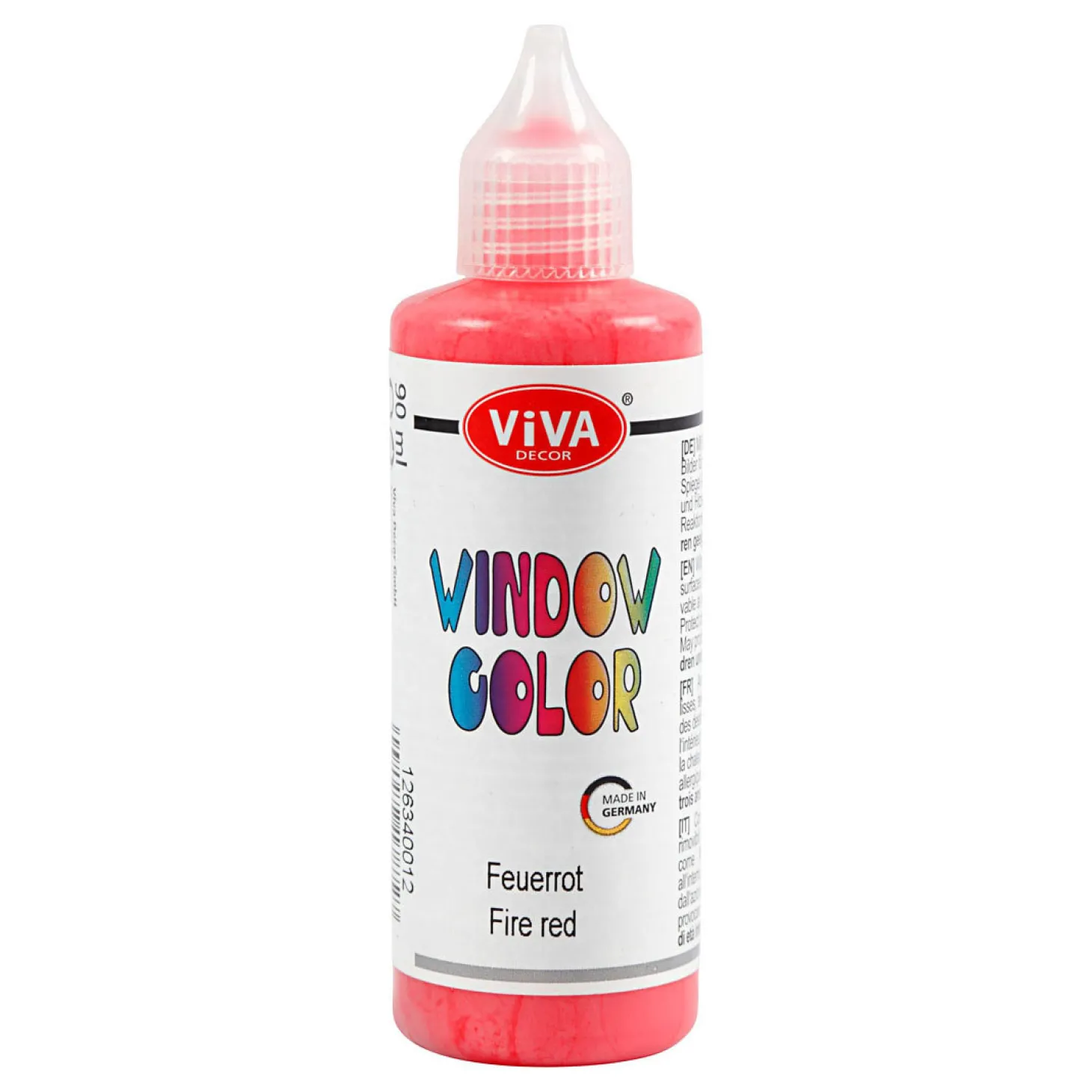 Window Color Sticker en Glasverf - Rood, 90ml