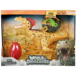 World of Dinosaurs Dino met Geluid en Ei Oranje