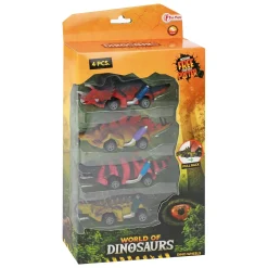 World of Dinosaurs Dino Pullback Auto, 4st.