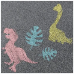 World of Dinosaurs Stoepkrijt Dino met Sjablonen, 10dlg.