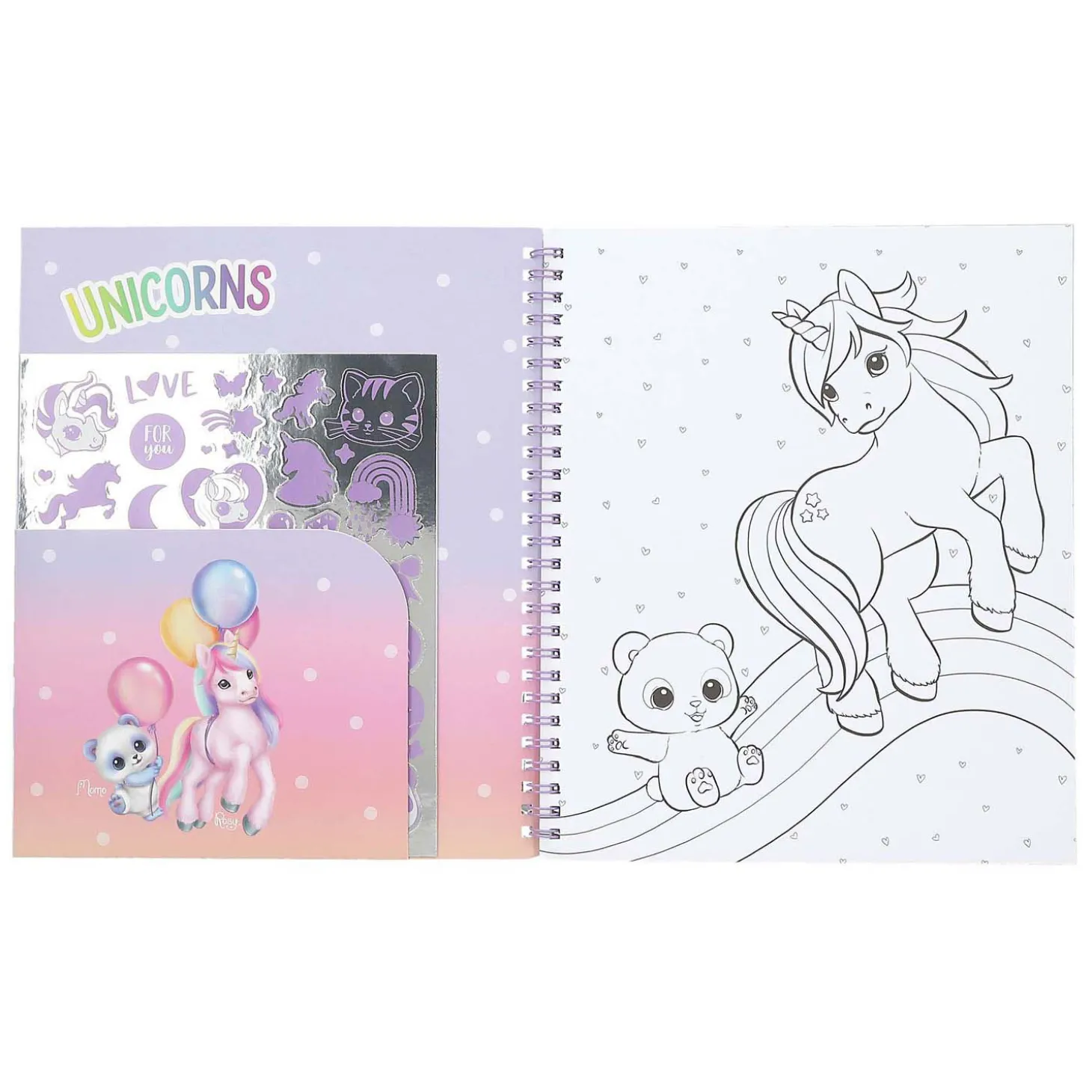Ylvi & the Minimoomis Kleurboek met Eenhoorn Pailletten
