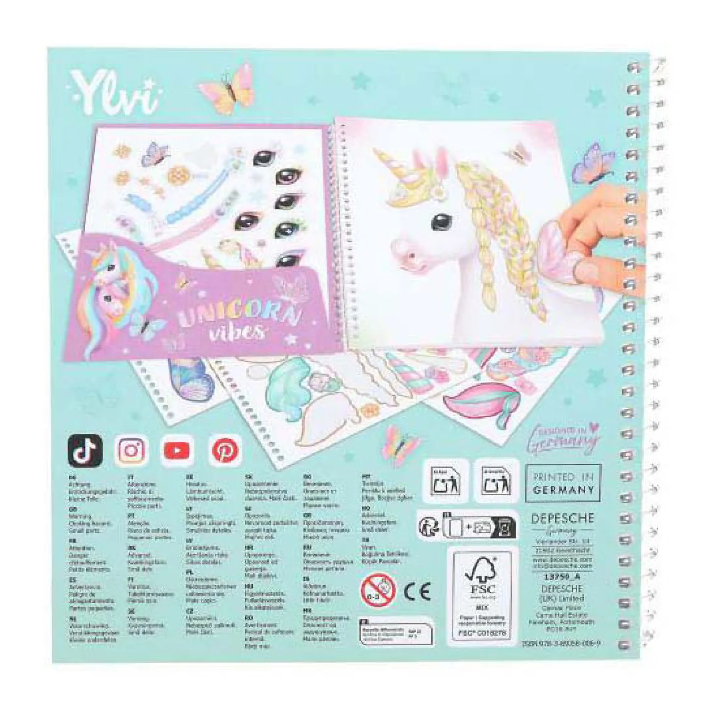 Ylvi Create Your Unicorn Dress me Up - Stickerboek