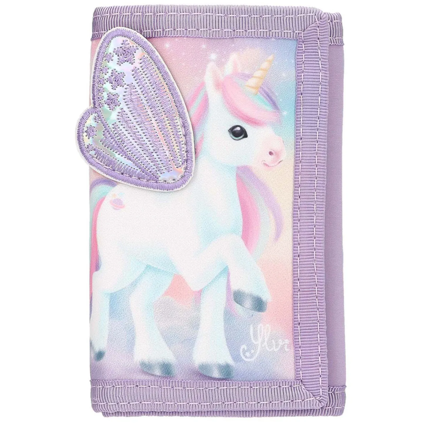 Ylvi Portemonnee met Geborduurde Vleugels