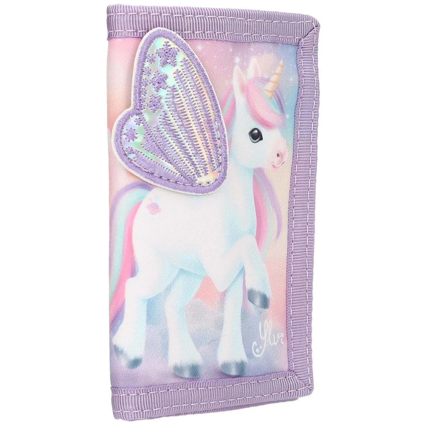 Ylvi Portemonnee met Geborduurde Vleugels