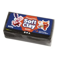 Zachte Klei - Zwart, 500gr.