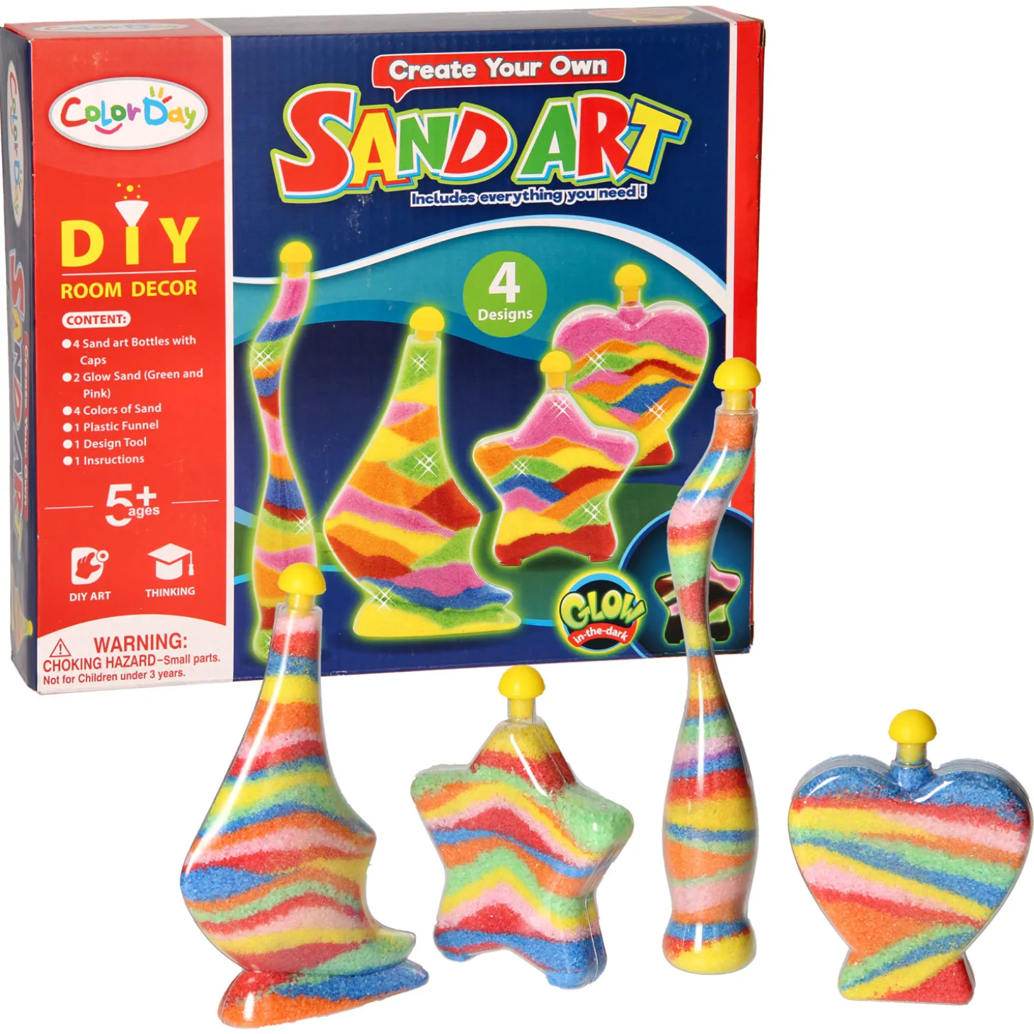 Zandkunst Glow in the Dark XL, 13dlg.