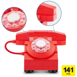 ZURU Max Premium Retro Telefoon Bouwset in Verrassingsbal - 141dlg.