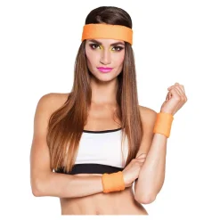 Zweetbanden Neon Oranje, 3st.